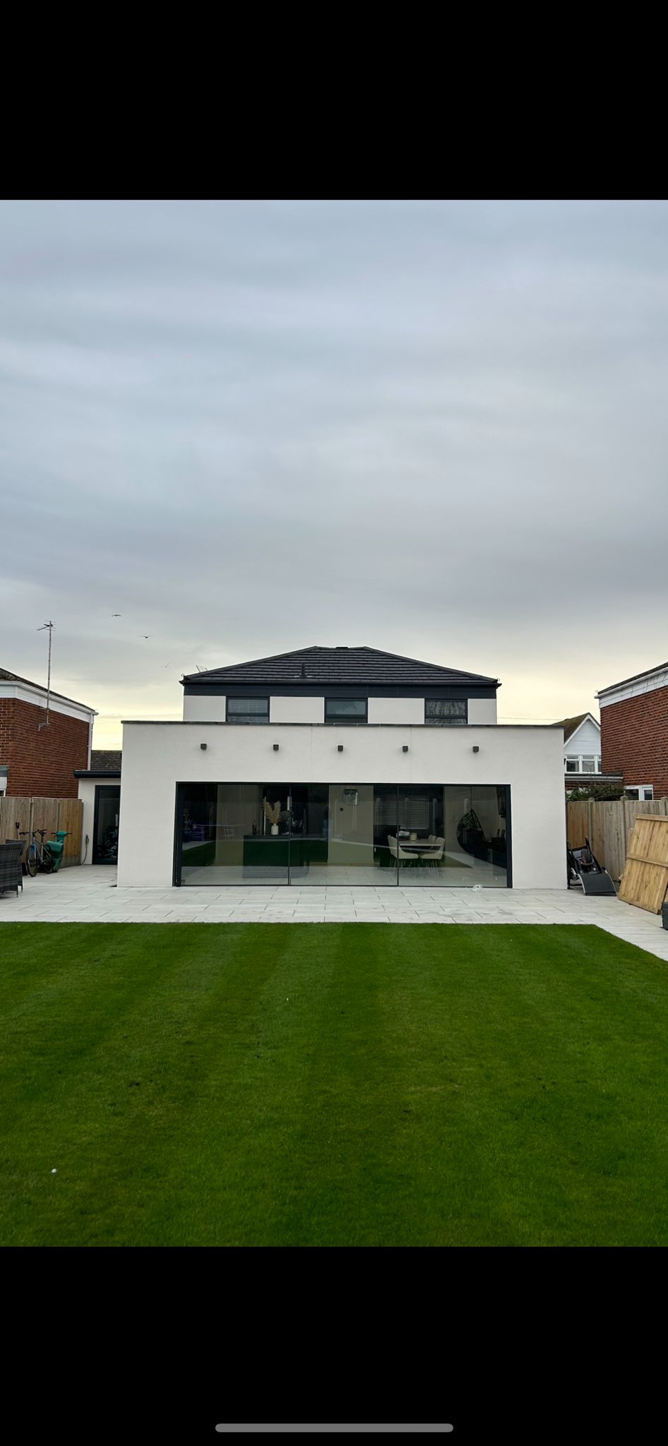 Modern rear extension with bi-folds