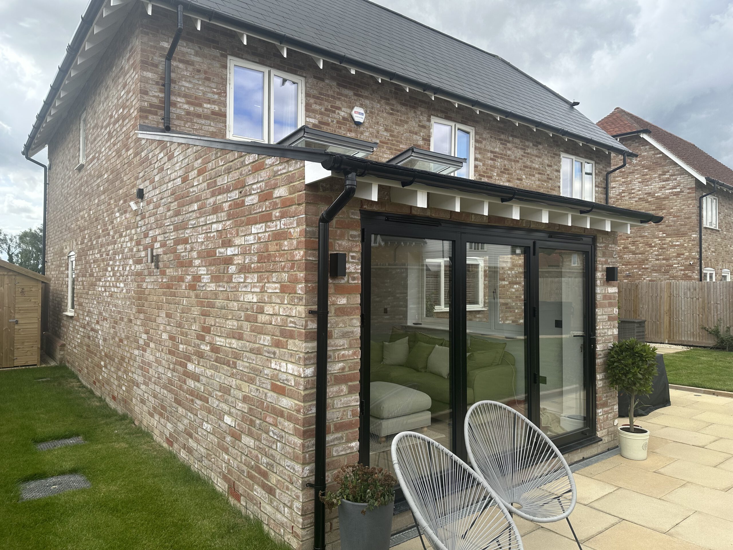 Modern rear extension with bi-folds